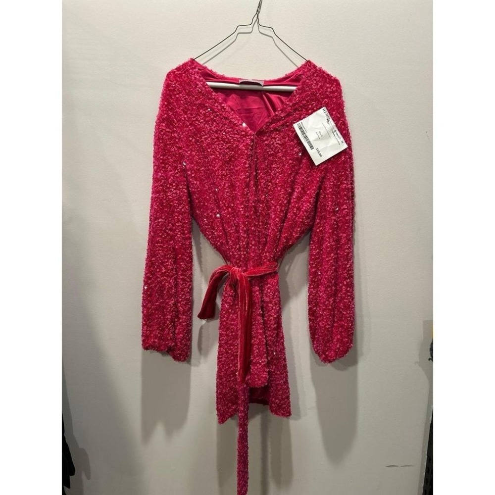 Blue B Pink Dress M Sparkly Sequin Wrap